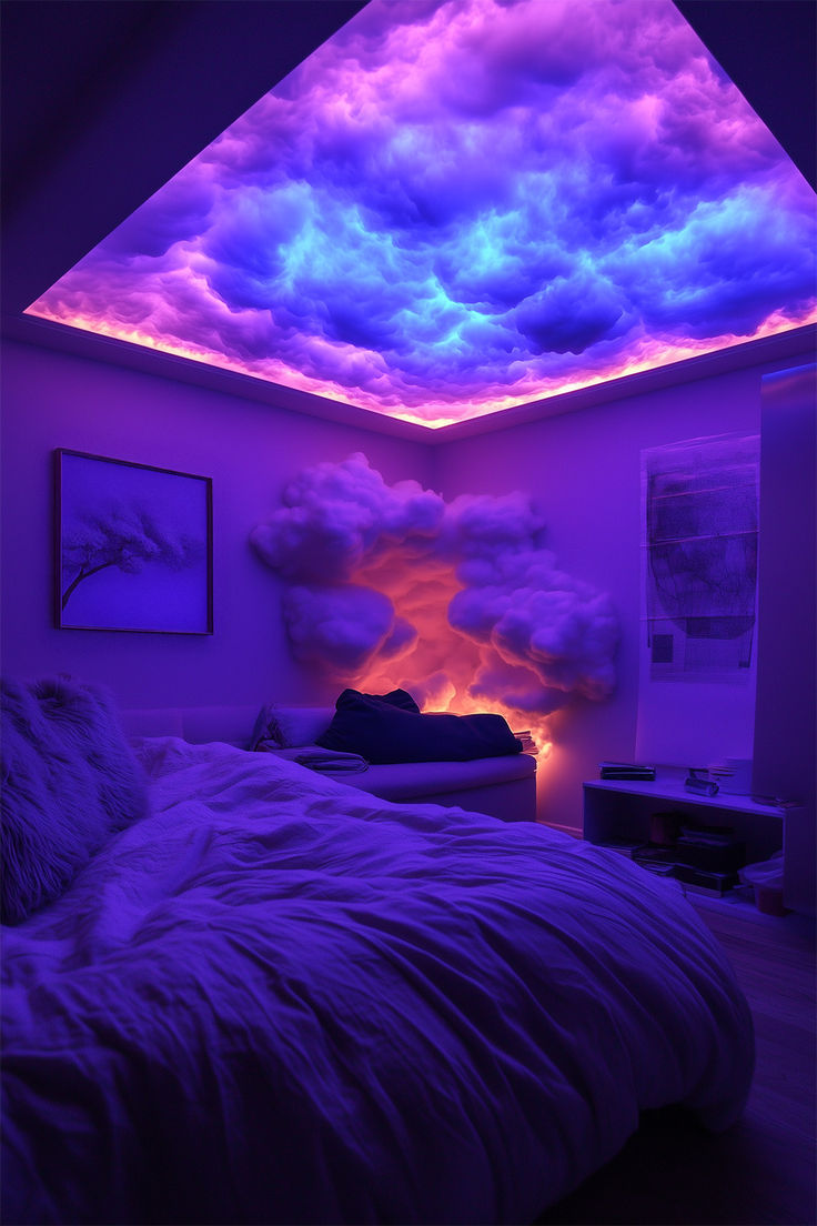 Nuage LED GlowRoom™ – Transforme ton plafond en ciel de nuit